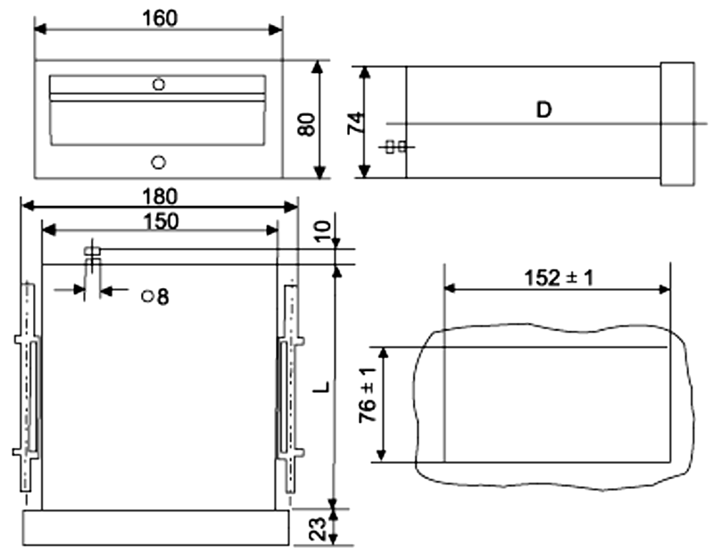 YEJ-121矩形膜盒電接點(diǎn)壓力表尺寸